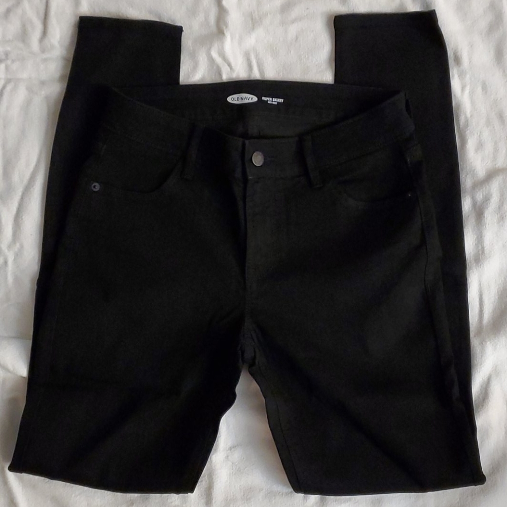 NWOT Black mid rise old navy pants